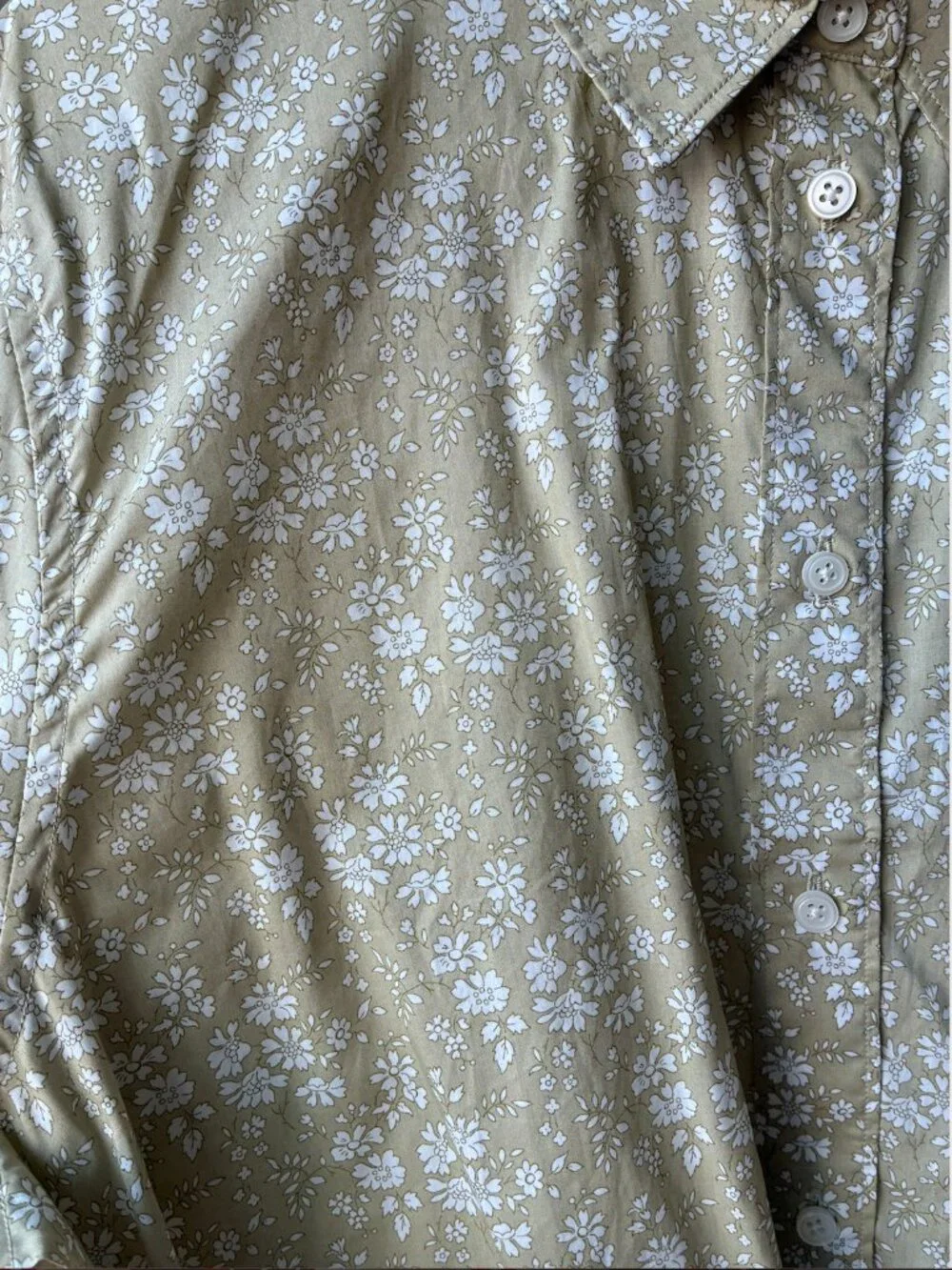 J. Crew NWT Green & White Slim-Fit Shirt in Liberty® Capel Floral Fabric-Size 18